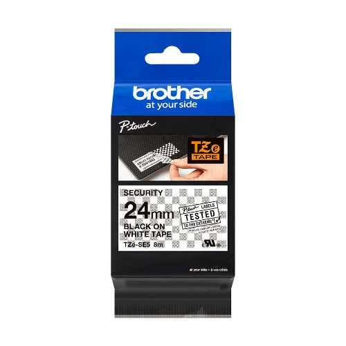 Brother TZE-SE5 label-making tape Black on white TZ/TZe