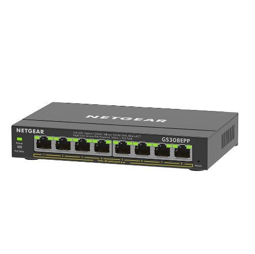 NETGEAR GS308EPP Managed L2/L3 Gigabit Ethernet (10/100/1000) Power over Ethernet (PoE) Black
