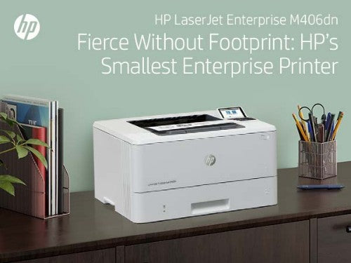 HP LaserJet Enterprise M406dn Black and white Printer, Ethernet Only; Duplex