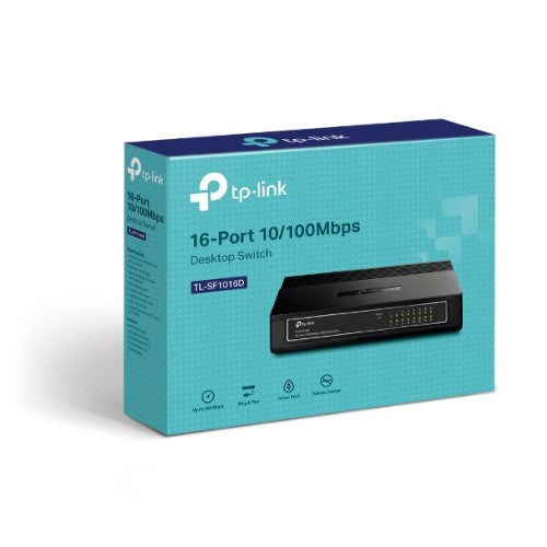 TP-Link TL-SF1016D network switch Fast Ethernet (10/100) Black