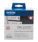 Brother DK-22251 label-making tape Black and red on white