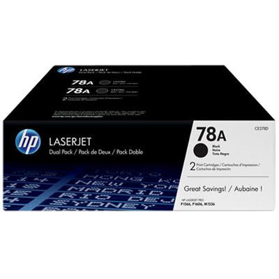 HP 78A 2-pack Black Original LaserJet Toner Cartridges