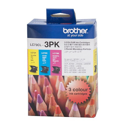 Brother LC73CL3PK ink cartridge 3 pc(s) Original Cyan, Magenta, Yellow