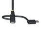 StarTech.com 3.3ft (1m) Rugged USB Multi Charging Cable, USB to Lightning/Micro-USB/Type-C, Apple MFi Certified, Aramid Jacket, Universal 3-in-1 USB Charger Cord for iPhone/iPad/Android