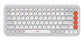 Logitech POP Icon Keys keyboard Universal Bluetooth QWERTY English Orange, White
