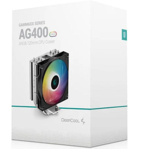 DeepCool AG400 ARGB Processor Air cooler 12 cm Black, Metallic 1 pc(s)