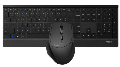 Rapoo 9500M keyboard Universal RF Wireless + Bluetooth QWERTY English Black