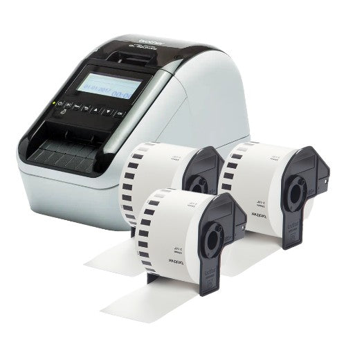Brother QL-820NWBVMXX1 label printer Direct thermal Colour 300 x 600 DPI 176 mm/sec Wired & Wireless Ethernet LAN DK Wi-Fi Bluetooth