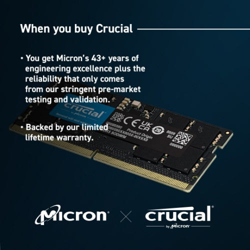 Crucial CT16G56C46S5 memory module 16 GB 1 x 16 GB DDR5 ECC