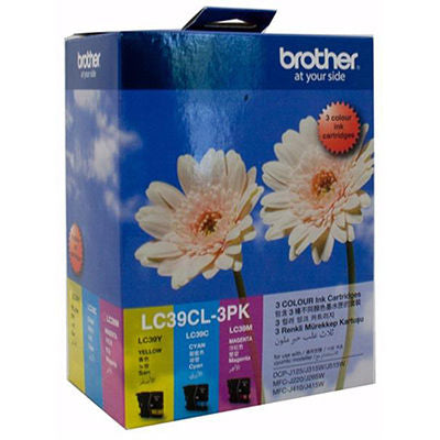 Brother LC39CL3PK ink cartridge 3 pc(s) Original Cyan, Magenta, Yellow