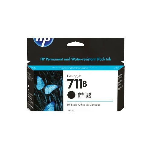 HP 711B 80-ml Black DesignJet Ink Cartridge