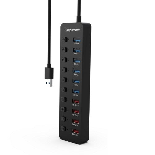 Simplecom CHU810 interface hub USB 3.2 Gen 1 (3.1 Gen 1) Type-A 5000 Mbit/s Black