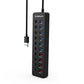 Simplecom CHU810 interface hub USB 3.2 Gen 1 (3.1 Gen 1) Type-A 5000 Mbit/s Black