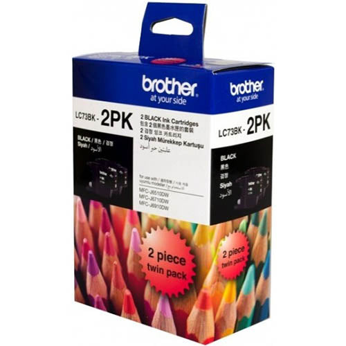 Brother LC73BK2PK ink cartridge 2 pc(s) Original Black