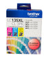 Brother LC135XLCL3PK ink cartridge 3 pc(s) Original Cyan, Magenta, Yellow