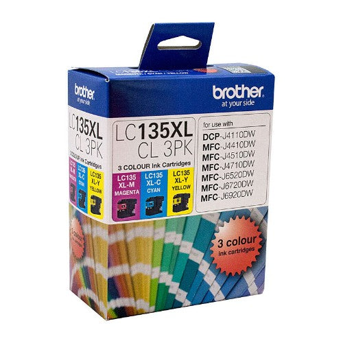 Brother LC135XLCL3PK ink cartridge 3 pc(s) Original Cyan, Magenta, Yellow
