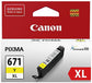 Canon 671 XL ink cartridge 1 pc(s) Original High (XL) Yield Yellow