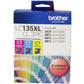 Brother LC135XLCL3PK ink cartridge 3 pc(s) Original Cyan, Magenta, Yellow