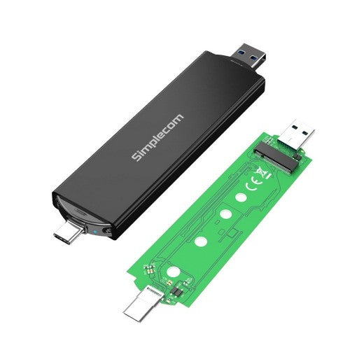 Simplecom SE522 storage drive enclosure SSD enclosure Black M.2