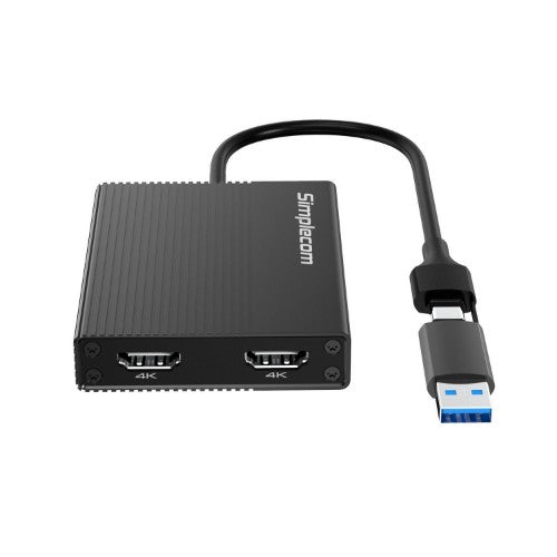 Simplecom DA369 USB graphics adapter Black