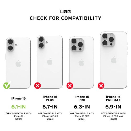 Urban Armor Gear Plyo mobile phone case 15.5 cm (6.1") Cover Transparent, White