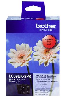 Brother LC39BK2PK ink cartridge 2 pc(s) Original Black