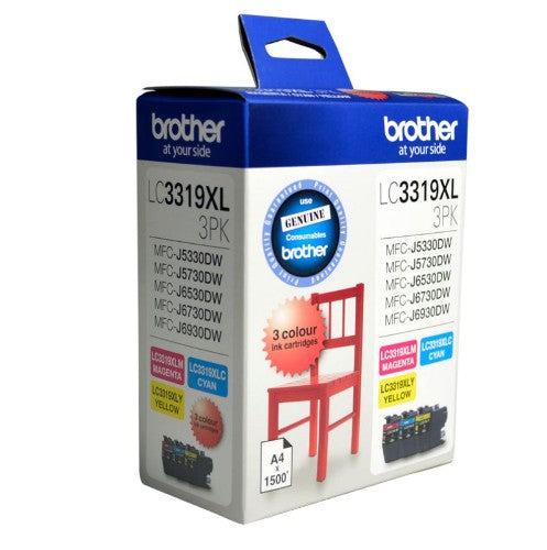 Brother LC3319XL ink cartridge 3 pc(s) Original Cyan, Magenta, Yellow