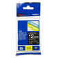 Brother TZE-335 label-making tape White on black TZ