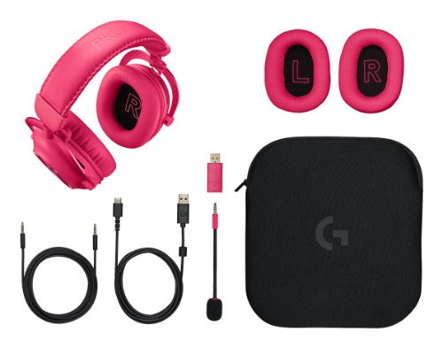 Logitech G 981-001276 headphones/headset Wireless Head-band Gaming Bluetooth Pink