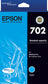 Epson 702 ink cartridge Standard Yield Cyan