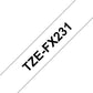 Brother TZE-FX231 label-making tape Black on white TZ