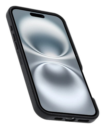 OtterBox Symmetry Series Cactus Leather for MagSafe for iPhone 16 Plus, Noir Ash