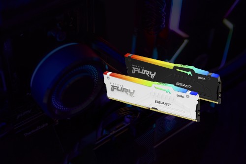 Kingston Technology FURY Beast 64GB 6000MT/s DDR5 CL36 DIMM (Kit of 2) White RGB EXPO