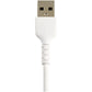 StarTech.com 12inch (30cm) Durable White USB-A to Lightning Cable - Heavy Duty Rugged Aramid Fiber USB Type A to Lightning Charger/Sync Power Cord - Apple MFi Certified iPad/iPhone 12