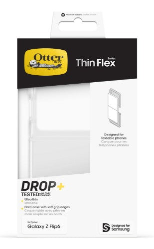 OtterBox Thin Flex Series for Samsung Galaxy Z Flip6/Z Flip7 FE, Transparent