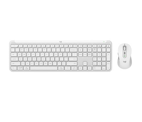 Logitech Signature Slim Combo MK950 keyboard Mouse included Office RF Wireless + Bluetooth QWERTY English White