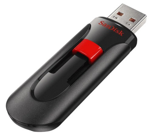 SanDisk UFM 128GB USB CRUZER GLIDE 3.0 USB flash drive USB Type-A 3.2 Gen 1 (3.1 Gen 1) Black, Red