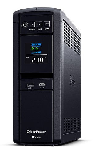 CyberPower CP1600EPFCLCD uninterruptible power supply (UPS) Line-Interactive 1.6 kVA 1000 W 6 AC outlet(s)