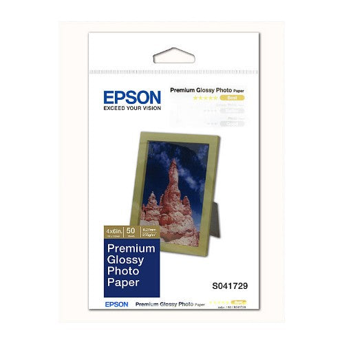 Epson Premium Glossy Photo Paper, 100 x 150 mm, 255g/m², 50 Sheets