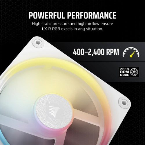 Corsair iCUE LINK LX120-R RGB Computer case Fan 12 cm White 3 pc(s)