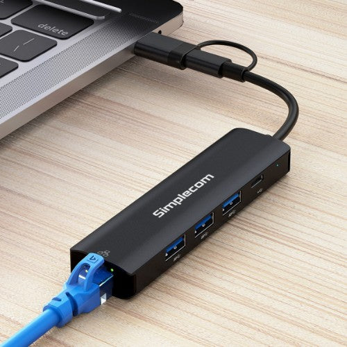 Simplecom CHN436 laptop dock/port replicator Wired USB 3.2 Gen 1 (3.1 Gen 1) Type-C Black