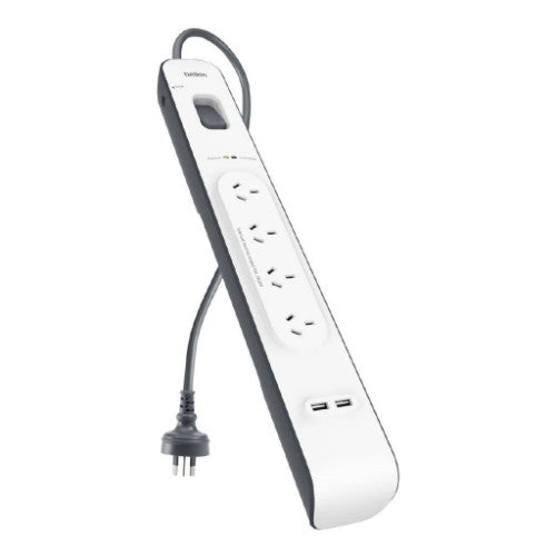Belkin BSV401AU2M surge protector Black, White 4 AC outlet(s) 2 m