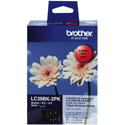 Brother LC39BK2PK ink cartridge 2 pc(s) Original Black