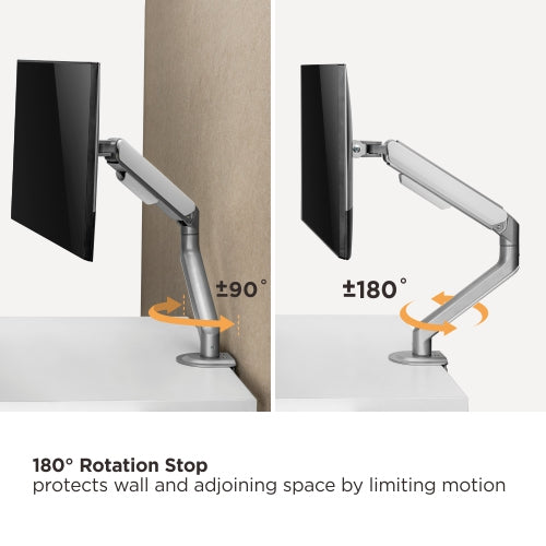 Brateck Counterbalance Monitor Arm 81.3 cm (32") Grey Desk