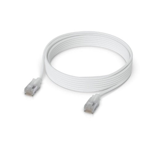 Ubiquiti UACC-Cable-Patch-EL-C6A-8M-W networking cable Translucent, White Cat6a