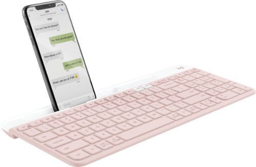 Logitech 920-011329 keyboard Office RF Wireless + Bluetooth QWERTY English Rose