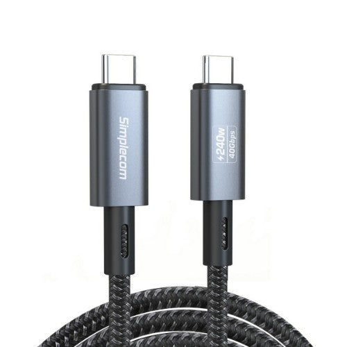 Simplecom CA612 USB cable USB4 Gen 3x2 1.2 m USB C Black