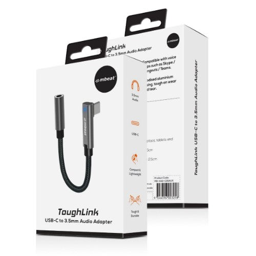 MBeat MB-XAD-C35AUX audio cable 0.15 m 3.5mm USB Type-C Grey