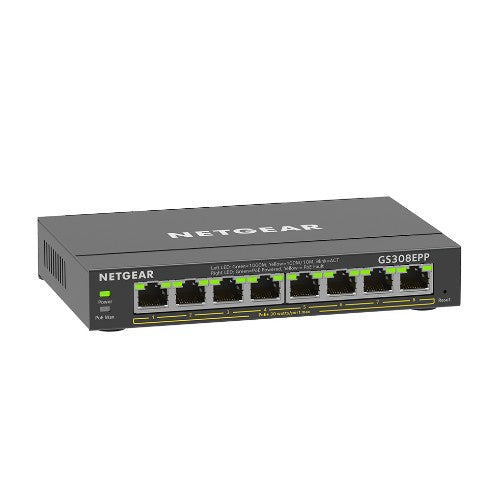NETGEAR GS308EPP Managed L2/L3 Gigabit Ethernet (10/100/1000) Power over Ethernet (PoE) Black