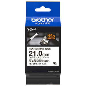 Brother HSE-251E label-making tape Black on white